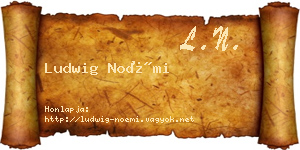 Ludwig Noémi névjegykártya